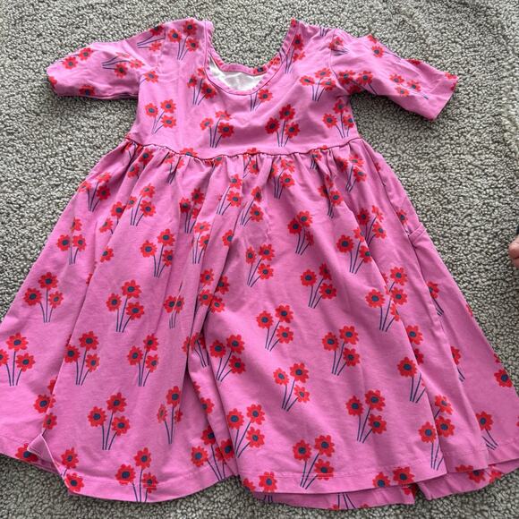 Hanna Andersson Print Skater Dress with Pockets Posies - Size 5 - Picture 3 of 5